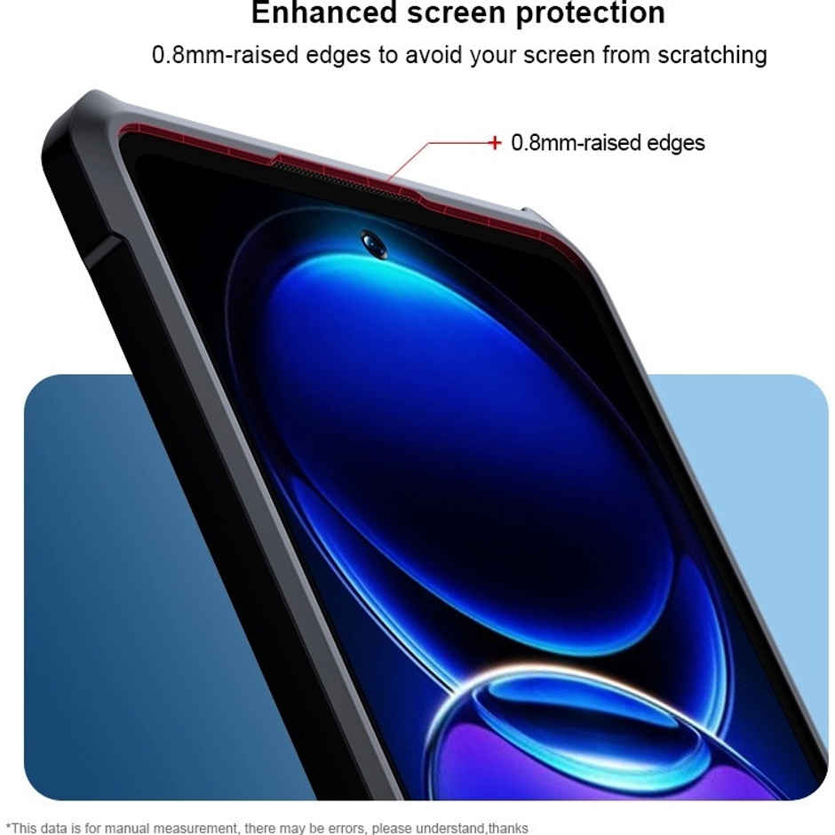 Kwine Case Redmi Note 14 Pro Plus Back Cover - Black Bordered Transparent Case