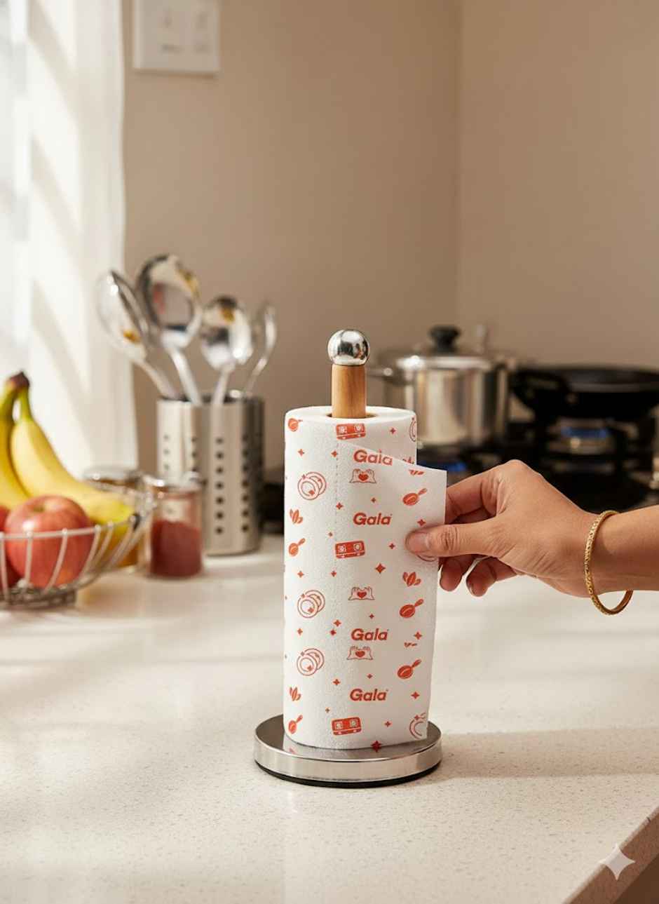 Gala Anti-Bacterial, Reusable Kitchen Towel Roll 80 Washable Wipes per Sheet