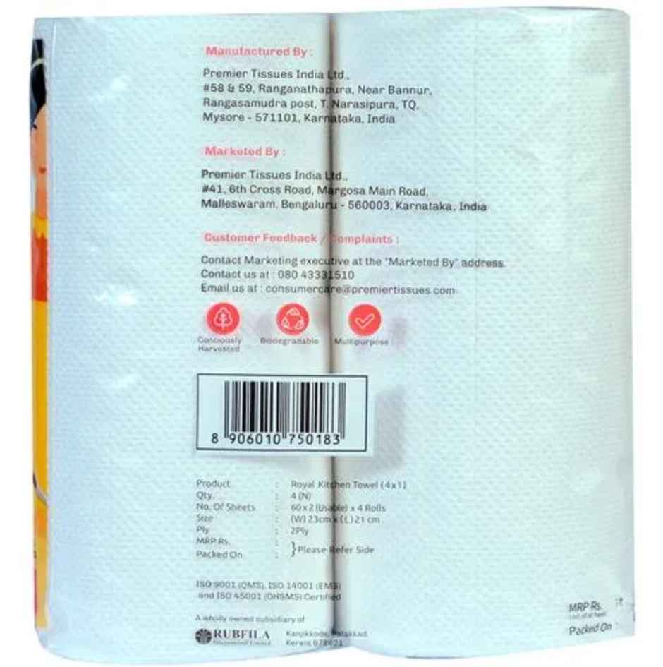 Royal Silky Kitchen Towel 60 Pulls Per Roll