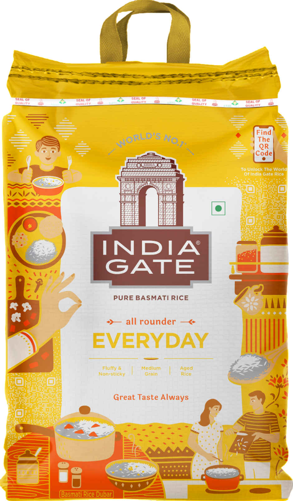 India Gate All Rounder Everyday Basmati Rice | Aged Rice | Fluffy & Non-Sticky