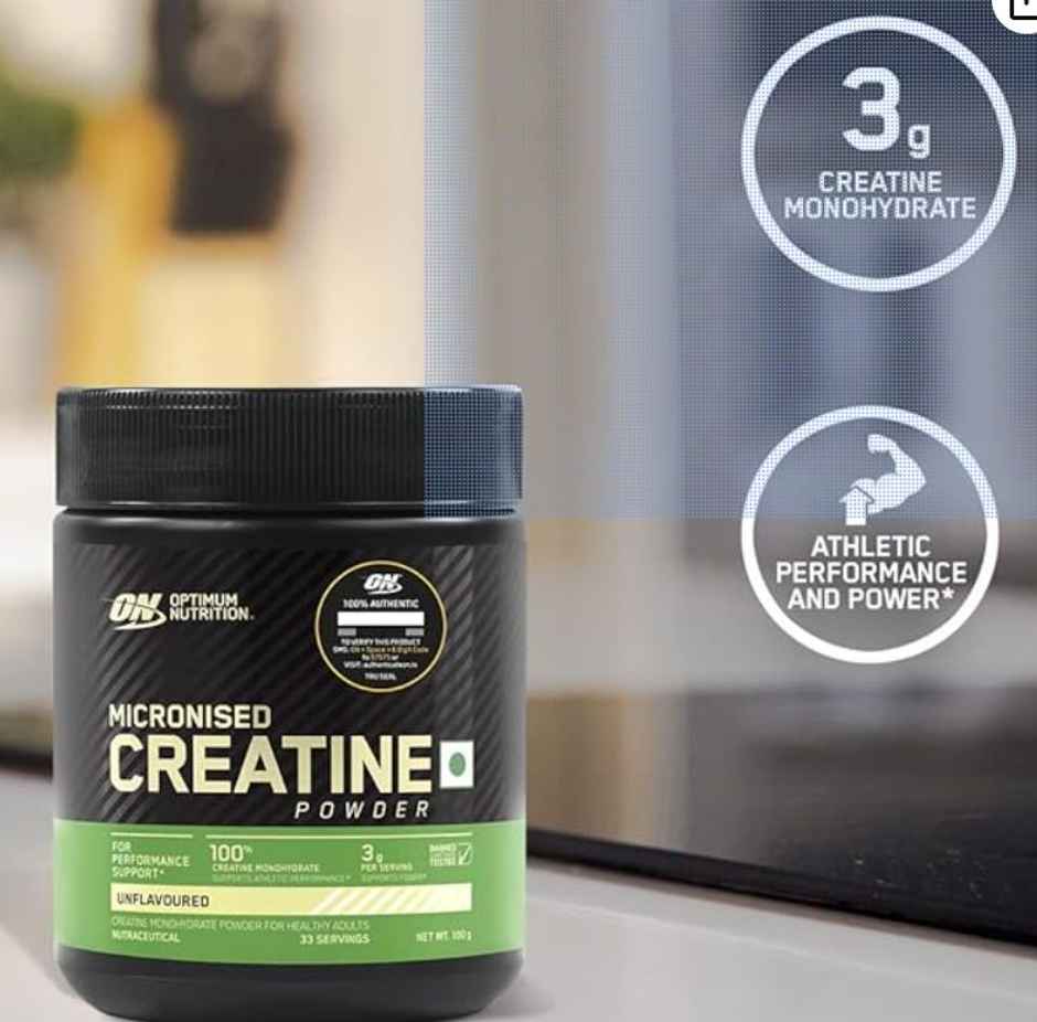 Optimum Nutrition (ON) Micronised Creatine Monohydrate for Performance Support Powder 100 GM