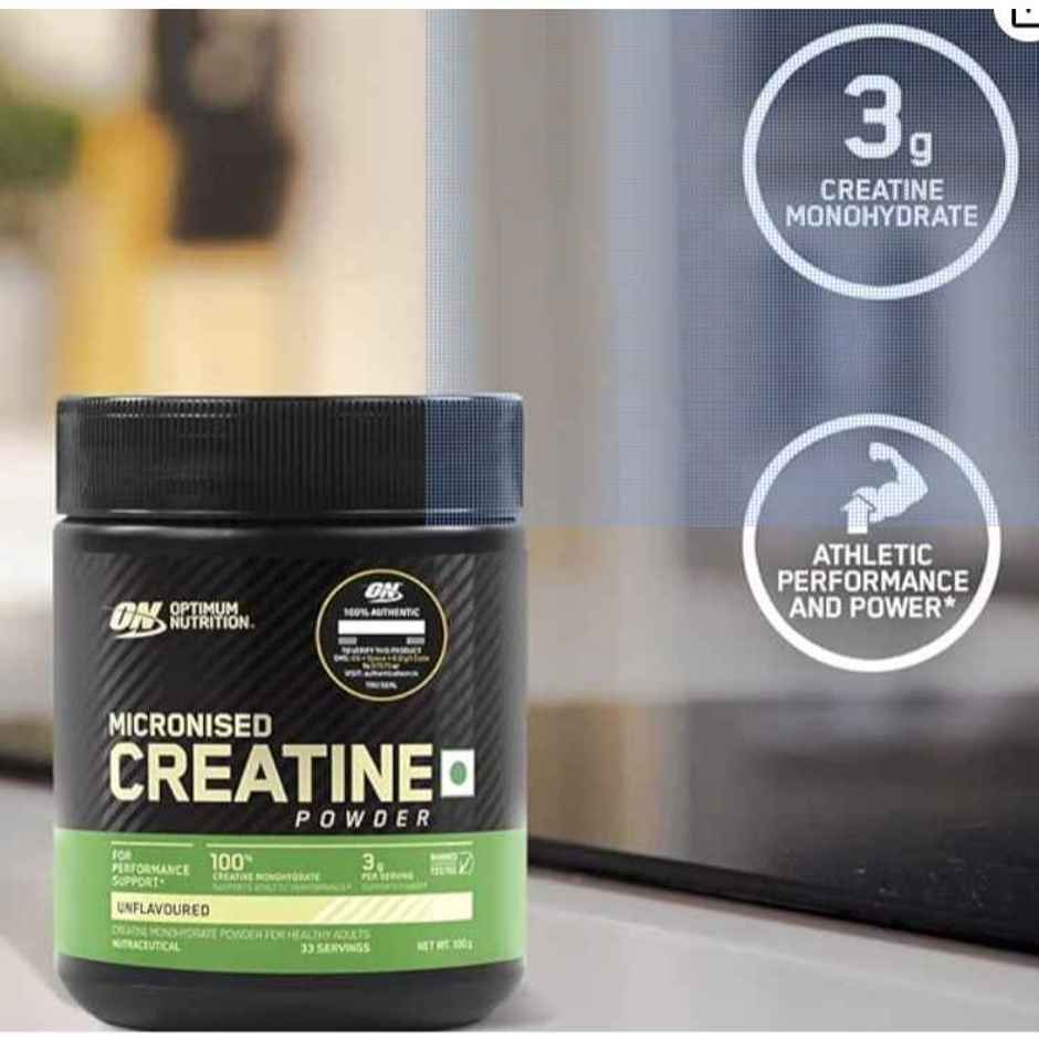Optimum Nutrition (On) Micronised Creatine Monohydrate For Performance Support Powder 100 Gm