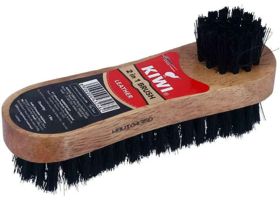 Kiwi 2-in-1 Shoe Brush For Leather Shoes