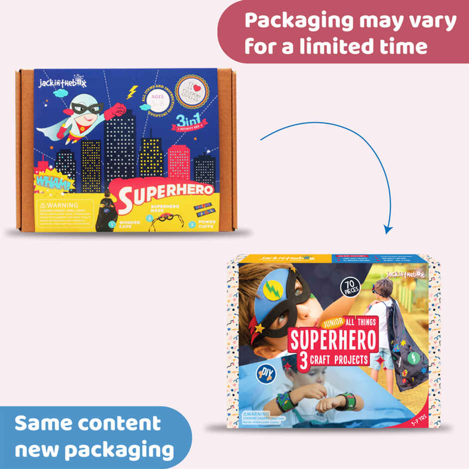 Jackinthebox Superhero 3-In-1 Art & Craft Kit