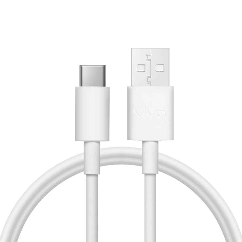 Sounce 80W USB Type-C Charging Cable for Vivo & Iqoo | Fast Charging | Data Sync | 5G - White