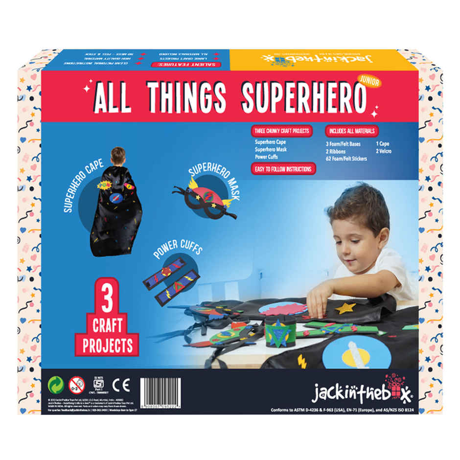 Jackinthebox Superhero 3-In-1 Art & Craft Kit