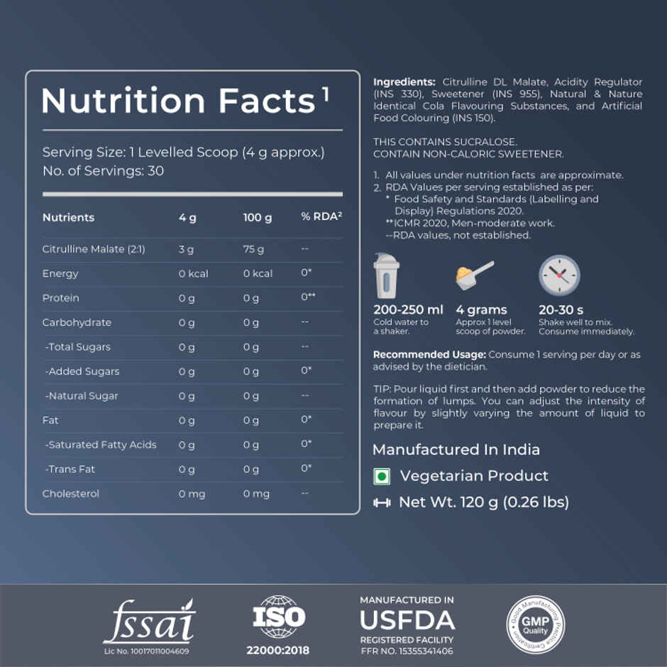 Nutrabay Gold Citrulline Malate Cola