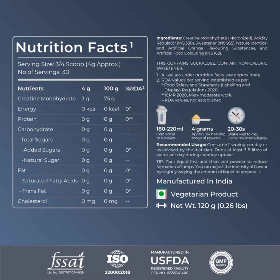 Nutrabay Gold Micronized Creatine Orange