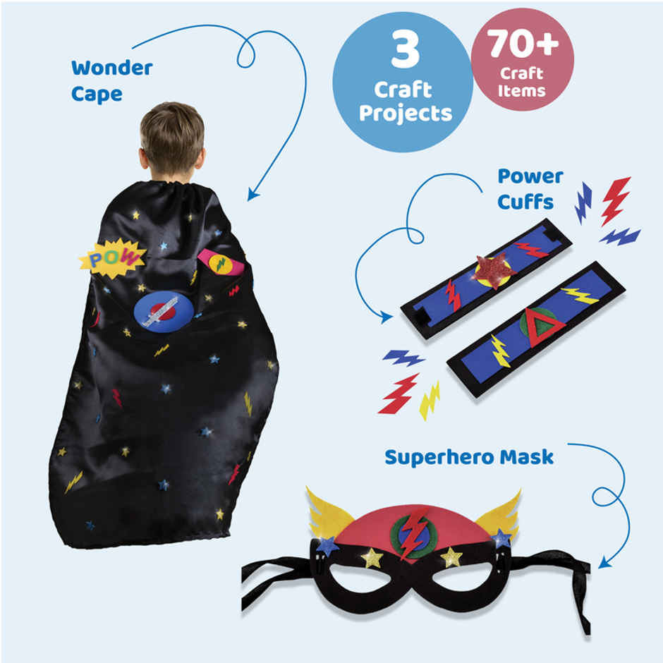 Jackinthebox Superhero 3-In-1 Art & Craft Kit