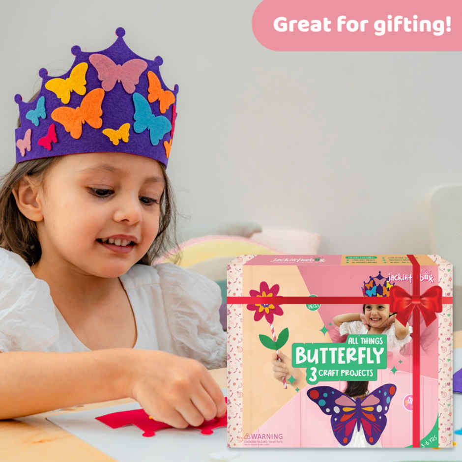 Jackinthebox Butterflies 3-in-1 Art & Craft Kit
