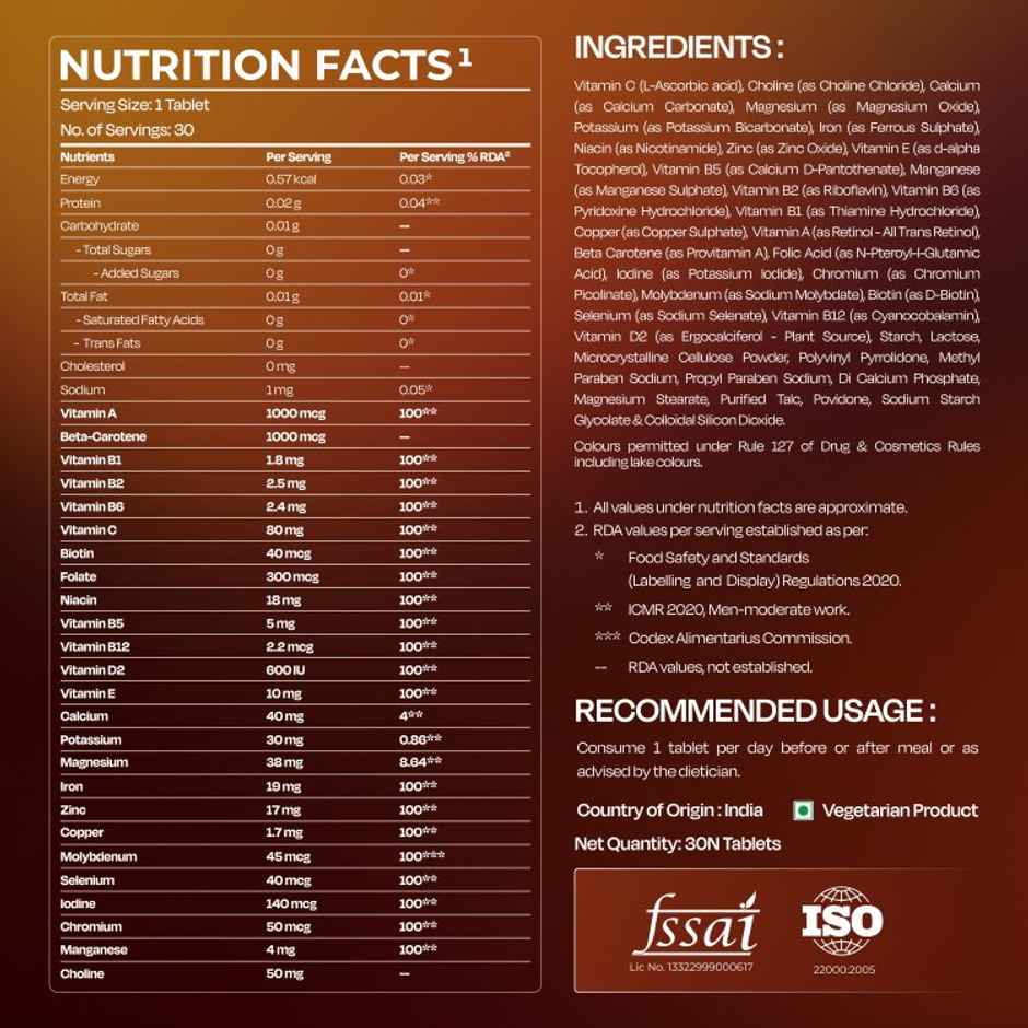 Nutrabay Pro Active Multivitamin Men 30Tablets