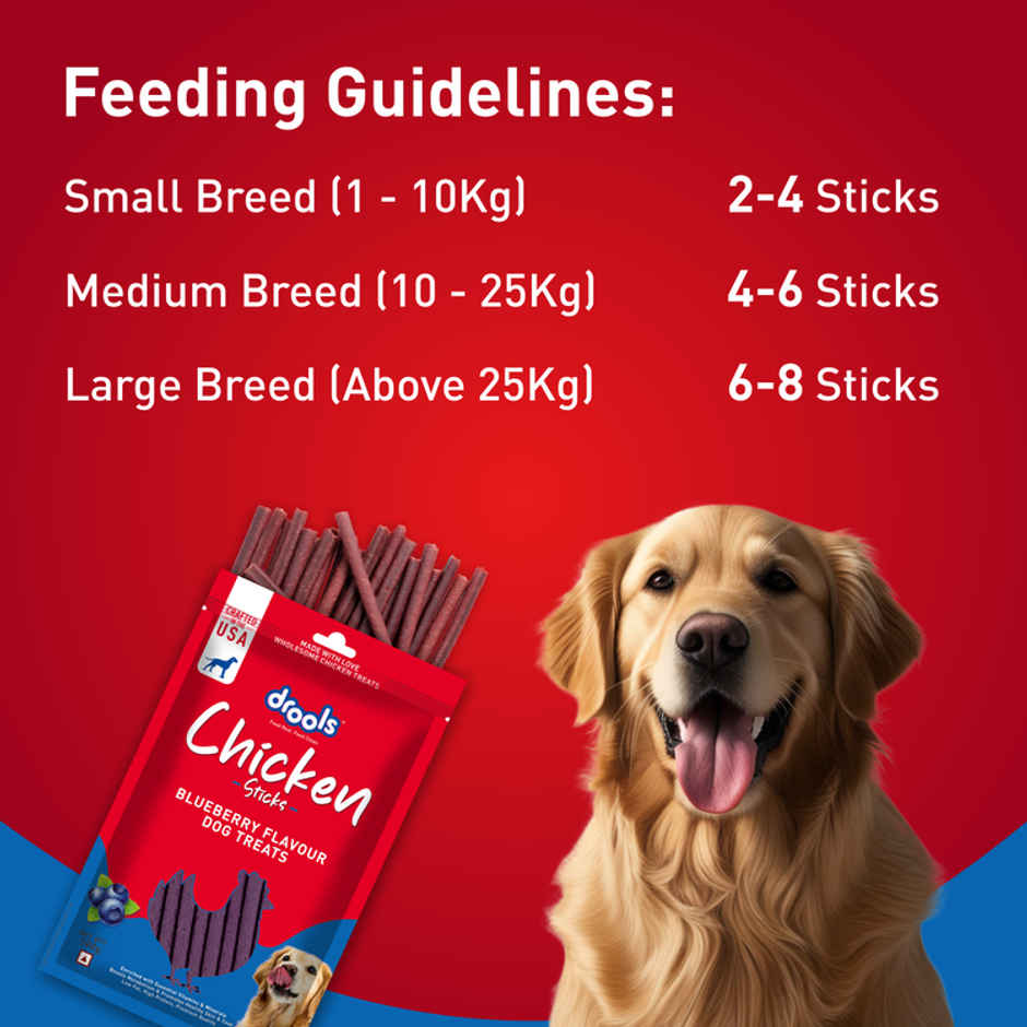 Drools Chicken Blueberry Flavor Dog Treats Sticks
