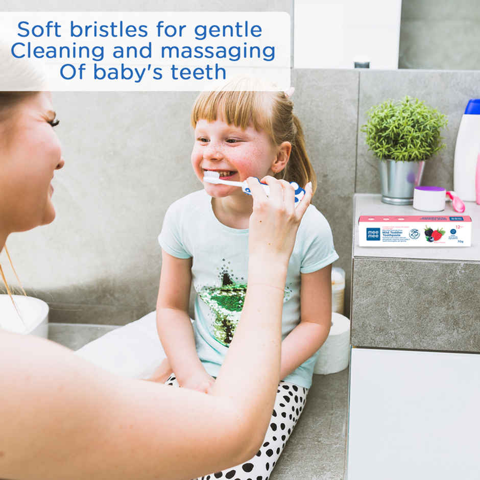 Mee Mee Baby Foldable Brush with Soft Bristles for Kids and Babies| Blue