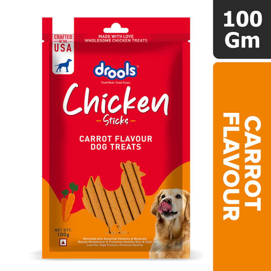 Drools Chicken Carrot Flavor Dog Treats Sticks