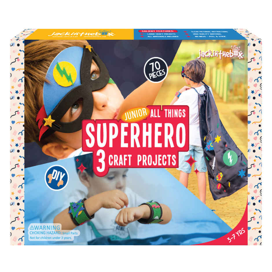 Jackinthebox Superhero 3-In-1 Art & Craft Kit