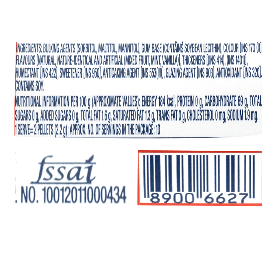 Orbit Mixed Fruit Sugar Free Chewing Gum