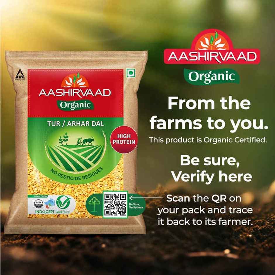 Aashirvaad Organic Arhar/Tur Dal | Rich In Protein