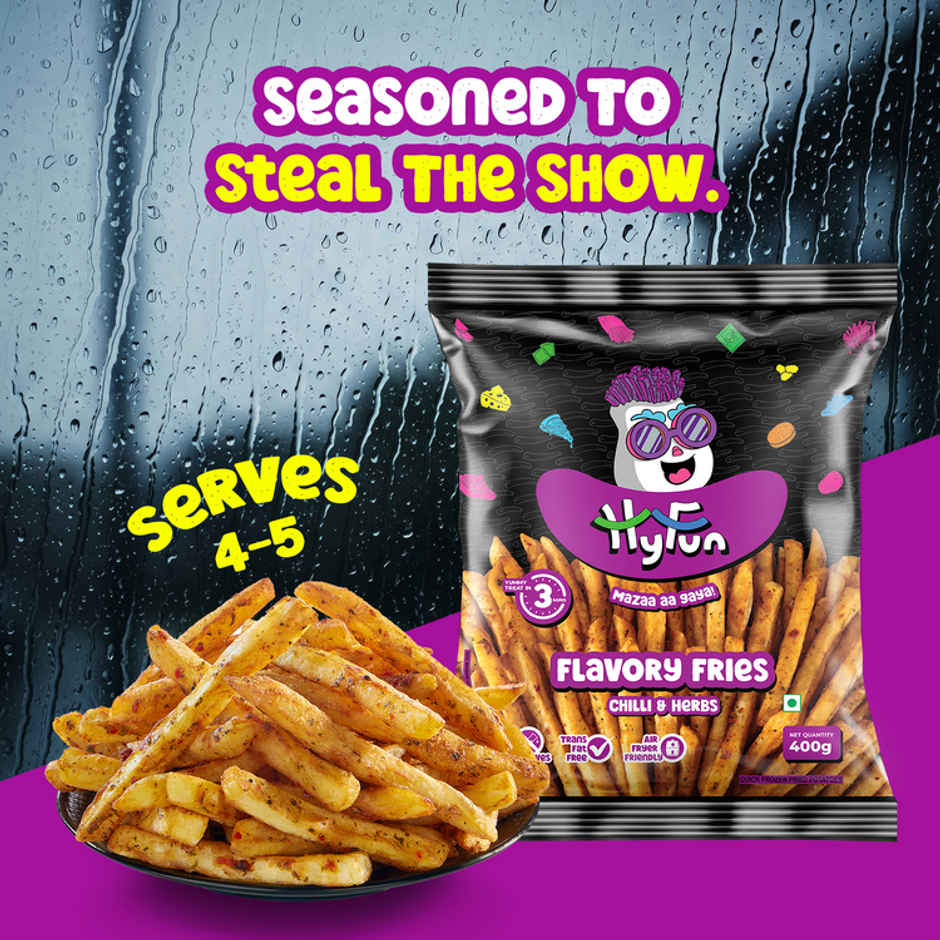 HyFun Flavory Fries | Chilli & Herbs, Air Fryer Friendly | Frozen