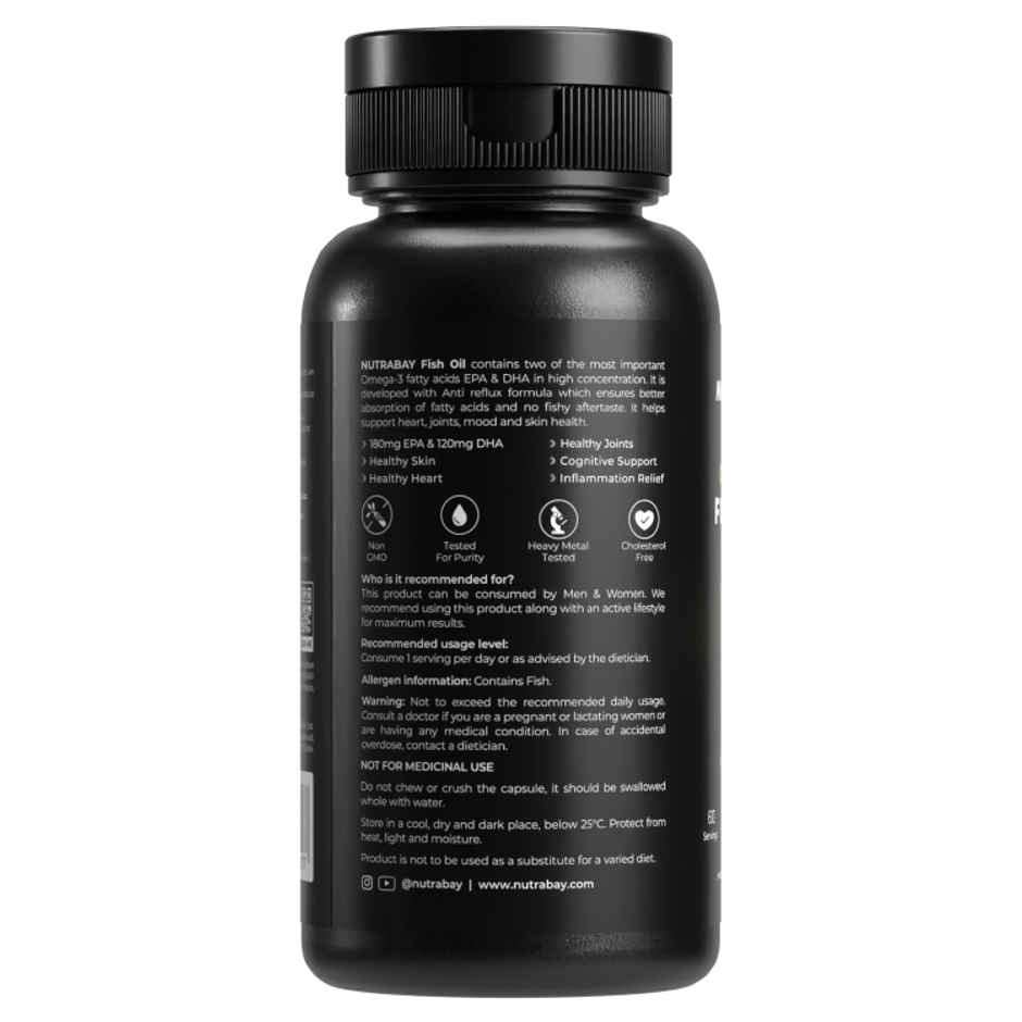 Nutrabay Wellness Omega 3 Fish Oil 1000Mg 60Capsules