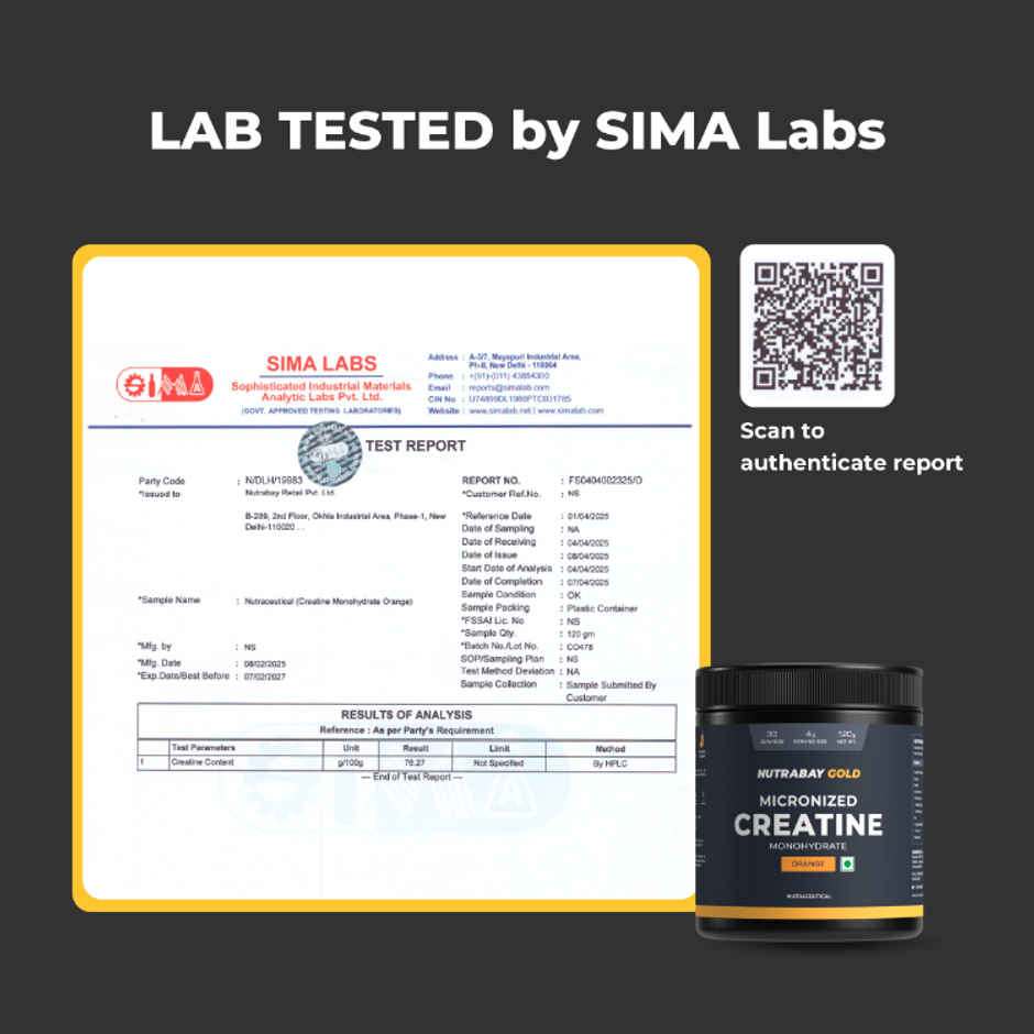 Nutrabay Gold Micronized Creatine Orange