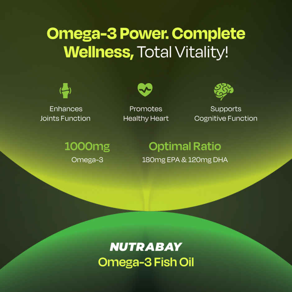 Nutrabay Wellness Omega 3 Fish Oil 1000Mg 60Capsules
