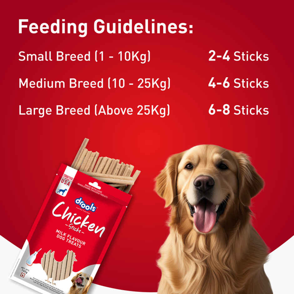 Drools Chicken Milk Flavor Dog Treats Sticks