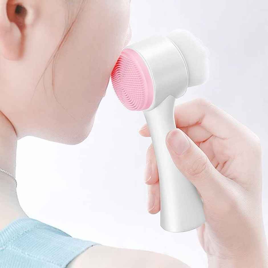 Bronson Professional 2 In 1 Soft Bristles Face Cleansing Brush | Color May Vary
