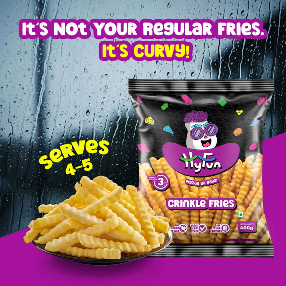 HyFun Crinkle French Fries, Crunchy & Air Fryer Friendly | Frozen