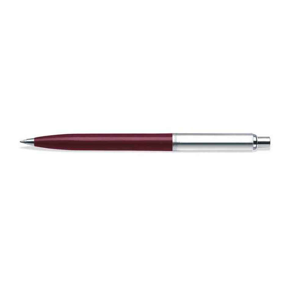 Sheaffer Sentinel E321 Ballpoint Pen | Brushed Chrome Cap & Trim | Burgundy Barrel