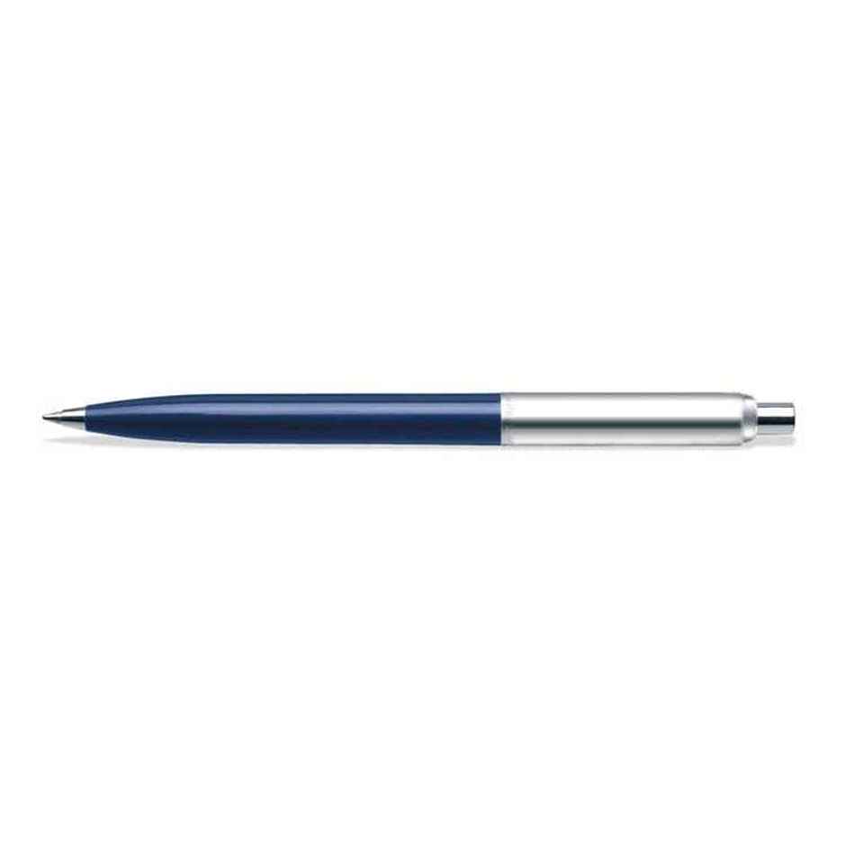 Sheaffer Sentinel E321 Ballpoint Pen | Blue Barrel | Brushed Chrome Cap & Trim