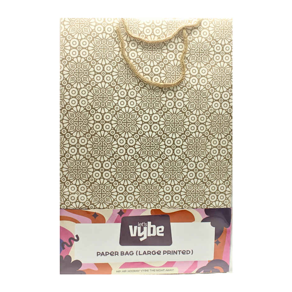 Let's Vybe Paper Bags Large Printed