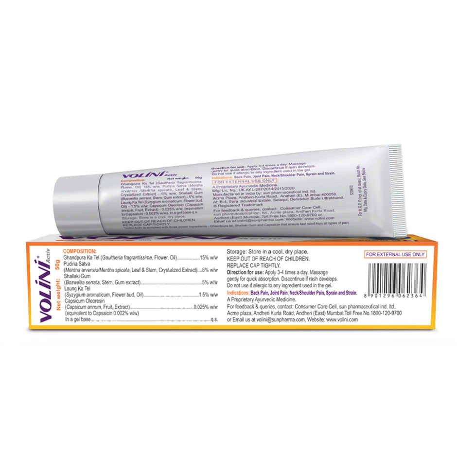 Volini Activ Pain Relief Gel