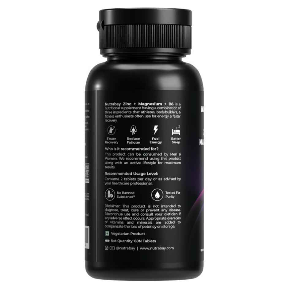 Nutrabay Pro Zinc Magnesium B6 60Tablets