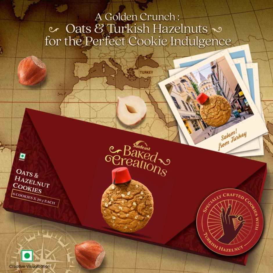 Sunfeast Baked Creations Oats & Hazelnut Cookies