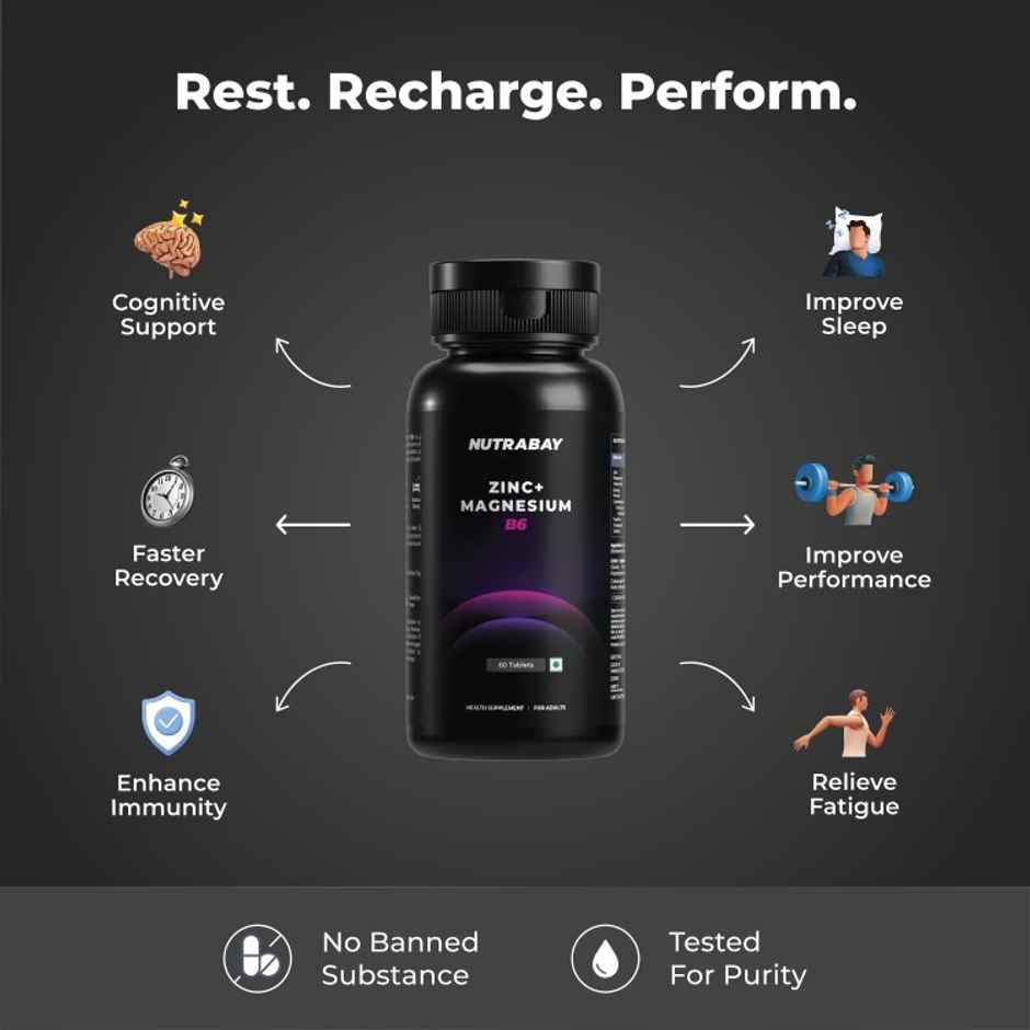 Nutrabay Pro Zinc Magnesium B6 60Tablets
