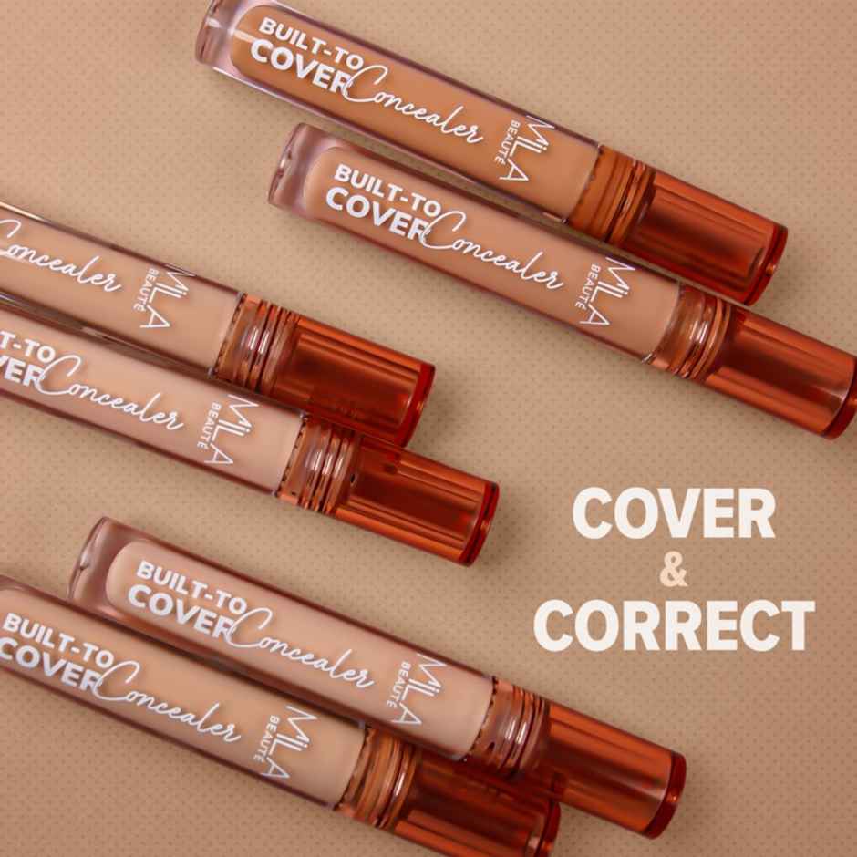 Mila Beaute Build to Cover Matte Liquid Concealer - Full Coverage, Waterproof | 101 Light Ivory