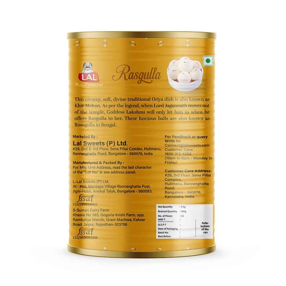 Lal Sweets Rasgulla | Soft & Juicy Indian Sweet