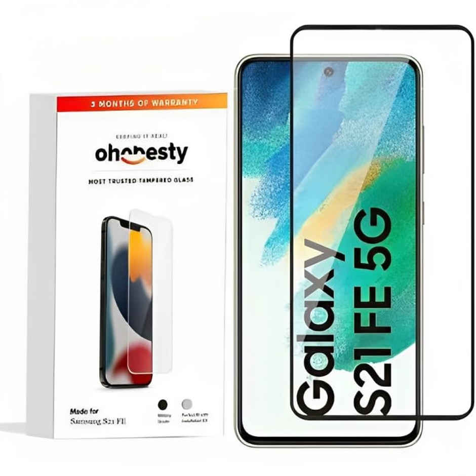 OHONESTY Tempered Glass for Samsung S21 FE| 9H Hardness Screen Protector| ULa Clear