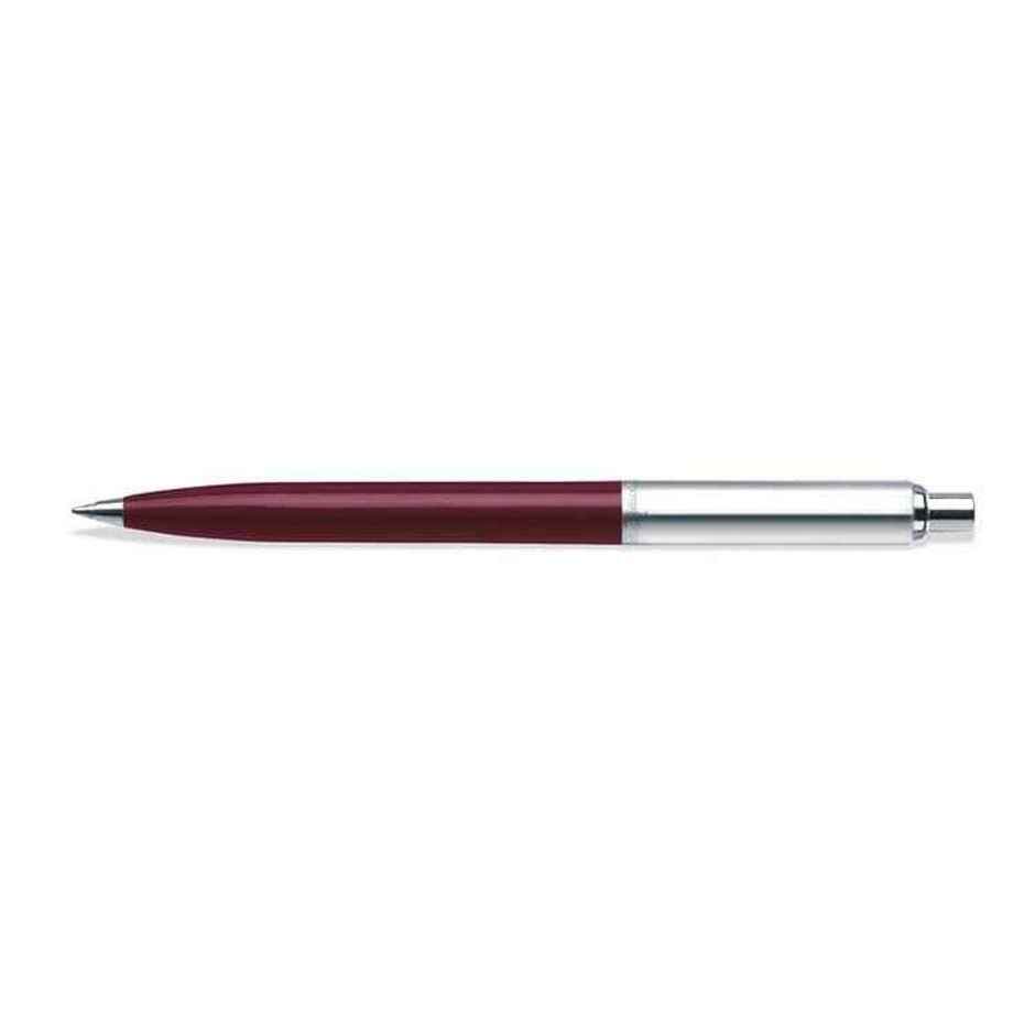 Sheaffer Sentinel E321 Ballpoint Pen | Brushed Chrome Cap & Trim | Burgundy Barrel