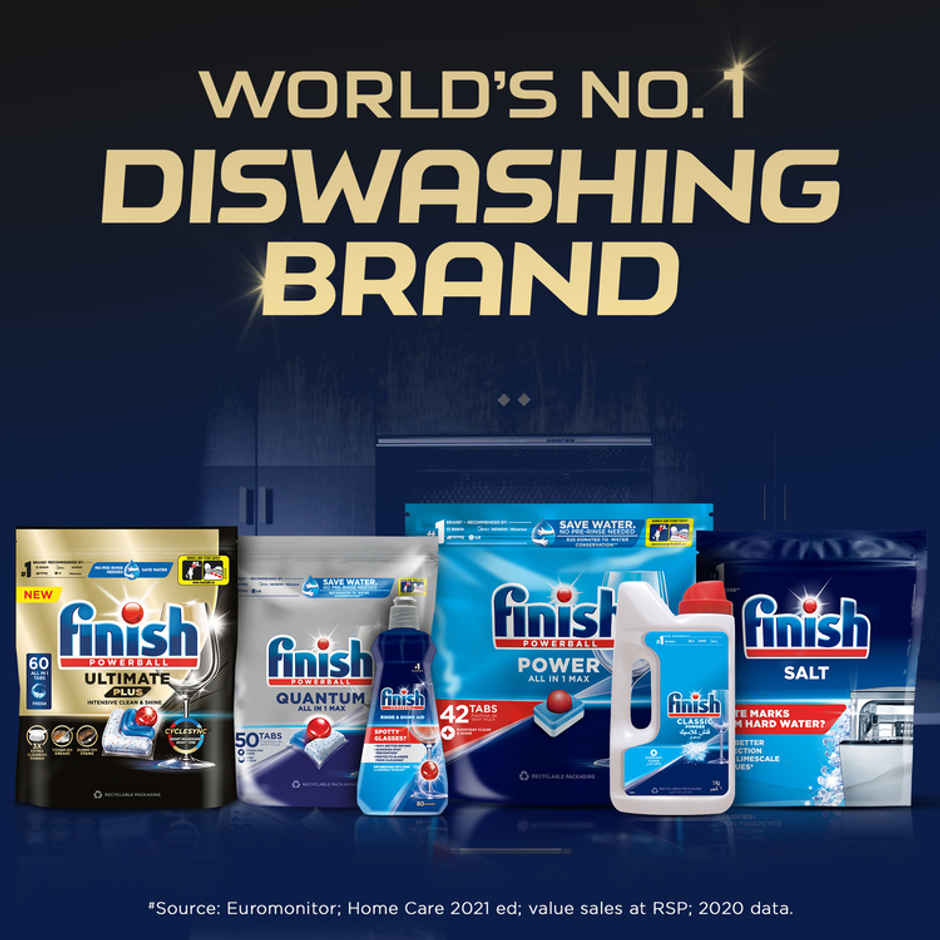 Finish Powerball Ultimate Plus Dishwasher Tablets | Best ever Clean & Shine