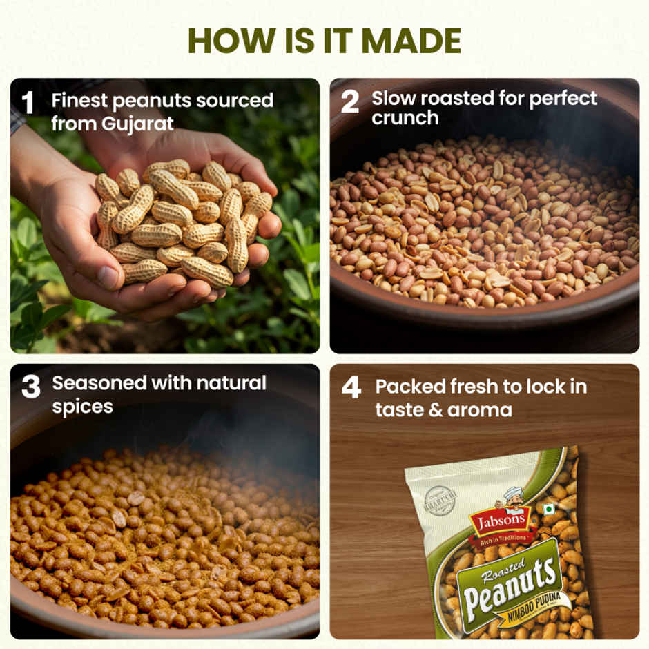 Jabsons Roasted Peanuts Nimboo Pudina Combo 