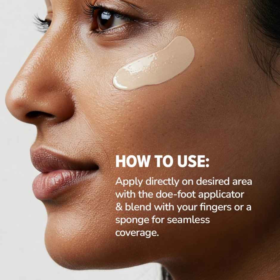 Mila Beaute Build to Cover Matte Liquid Concealer - Full Coverage, Waterproof | 104 Natural Beige