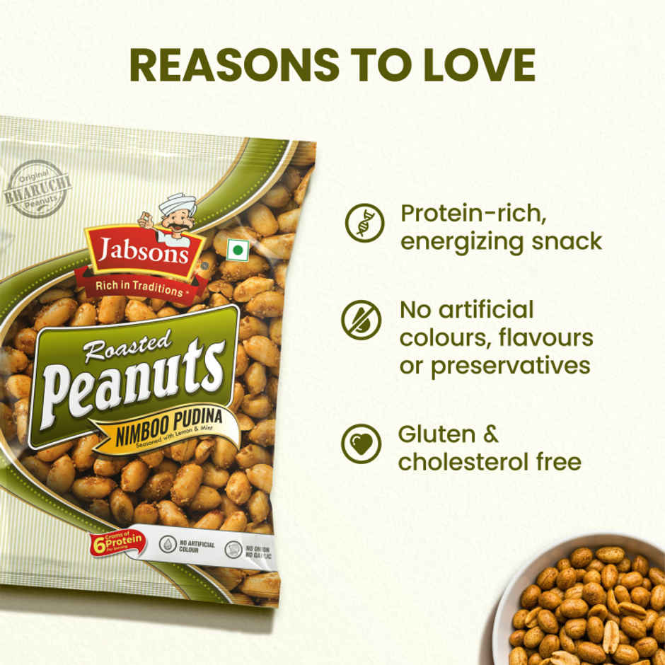 Jabsons Roasted Peanuts Nimboo Pudina Combo 