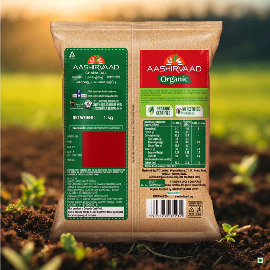 Aashirvaad Organic Chana Dal | Rich in Protein