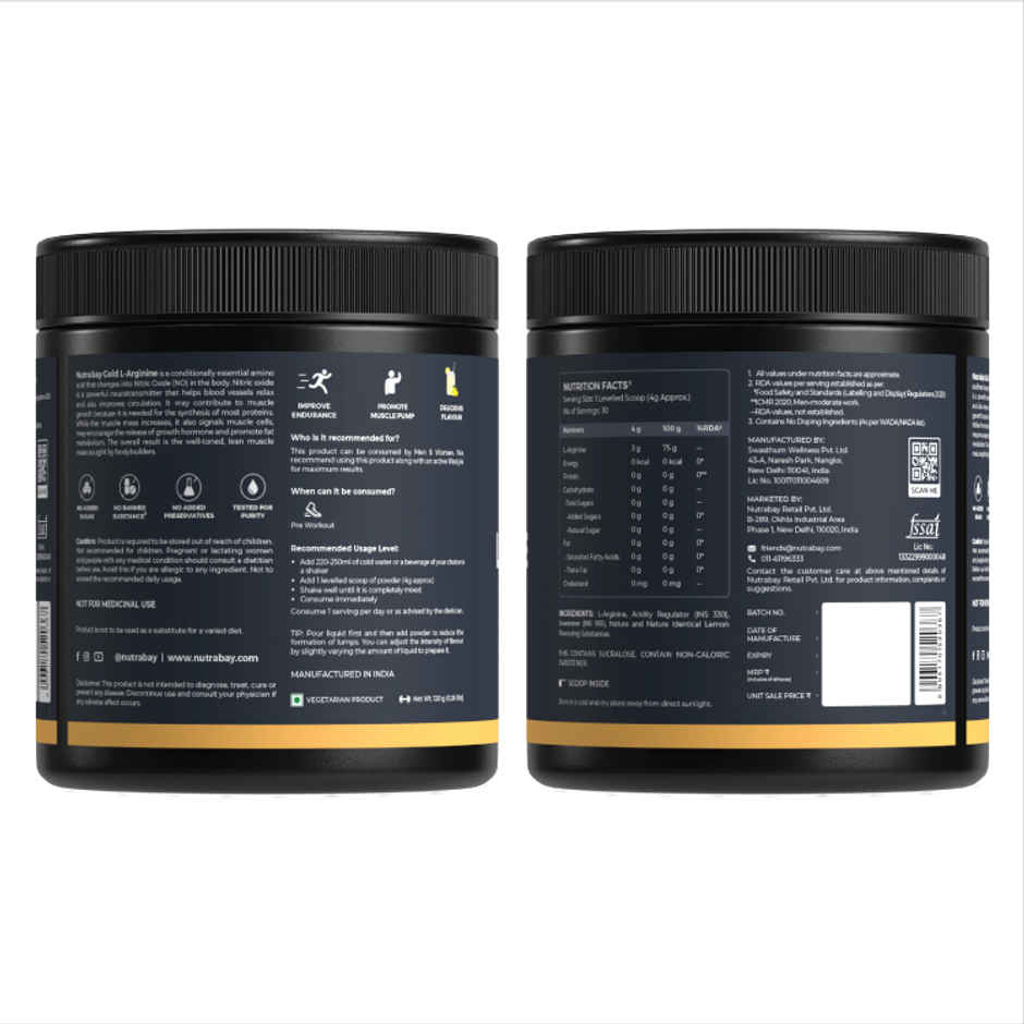 Nutrabay Gold L-Arginine Lemon