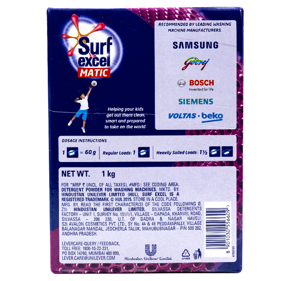 Surf Excel Matic Front Load Detergent Powder