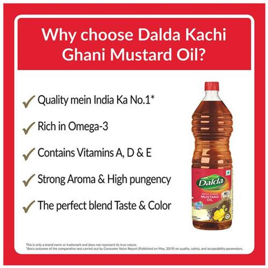 Dalda Kachi Ghani Mustard Oil 1L (Pet bottle) Combo