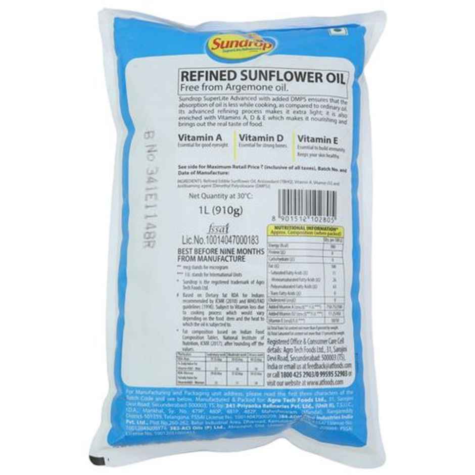 Sundrop Super Lite Advanced - Sunflower Oil | Pouch