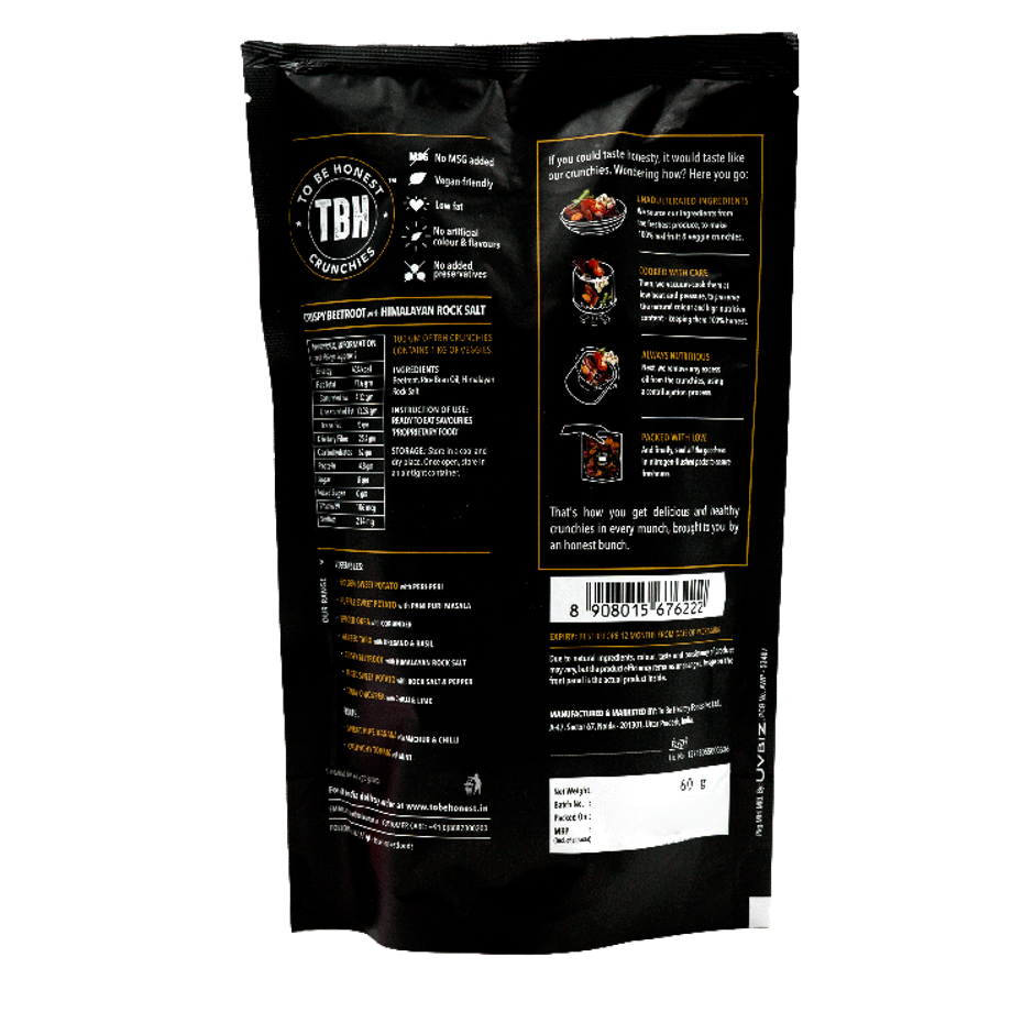 To Be Honest Crispy Beetroot with Himalayan Rock Salt