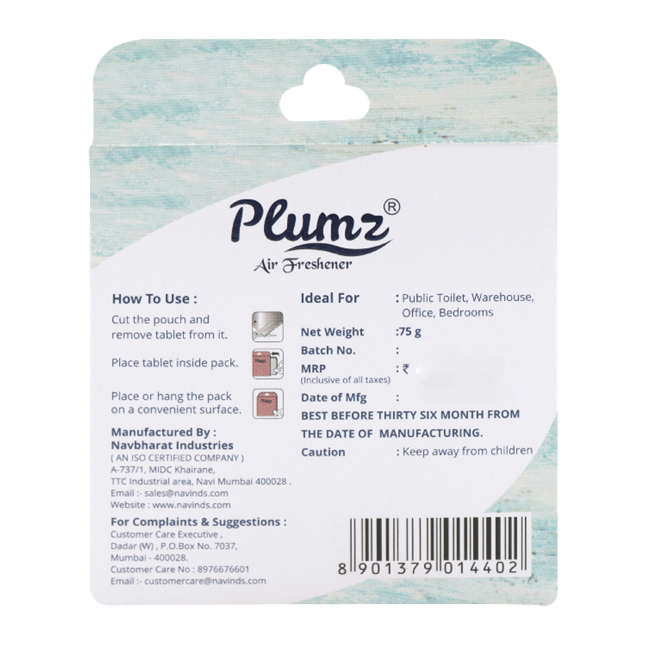 Plumz French Rose Bathroom Air Freshener Blocks